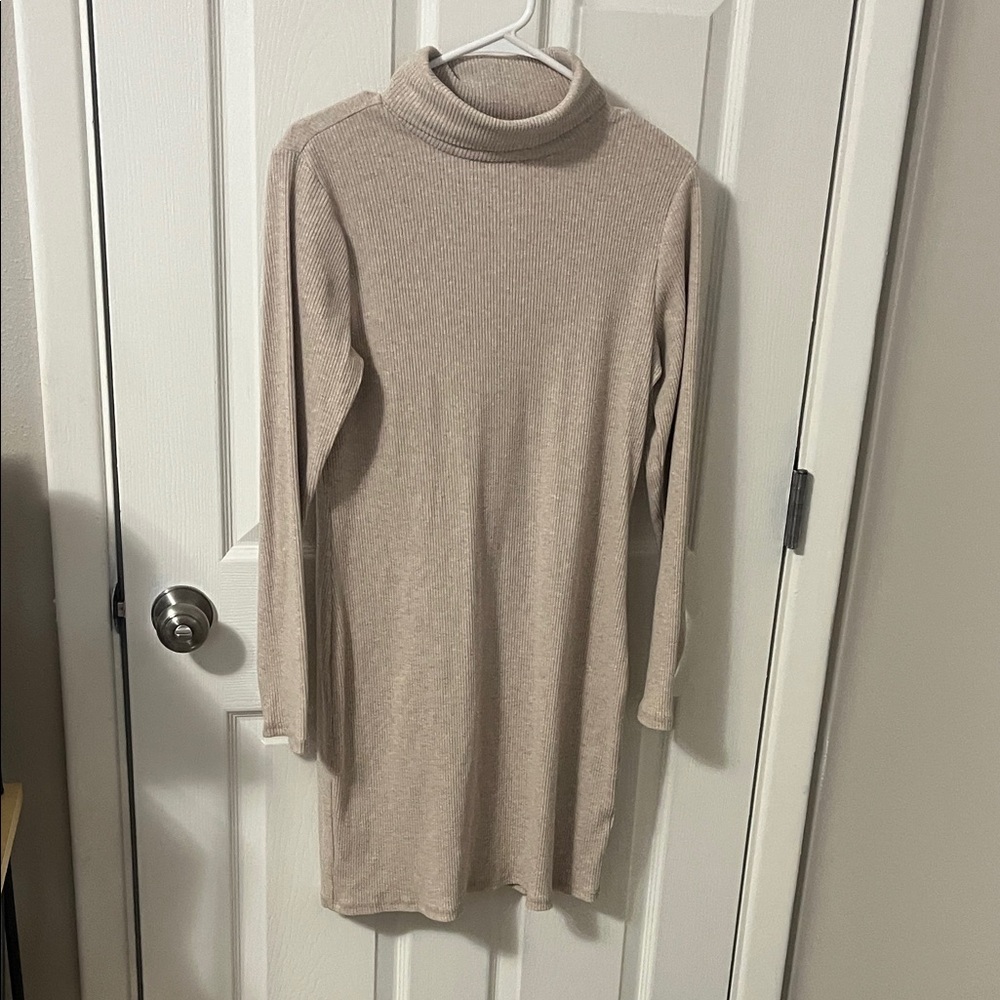 Old Navy Tan Turtleneck Dress